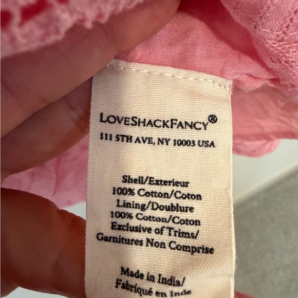 *NWT* LoveShackFancy Lovine Cotton Smocked Mini Dress - Picture 9 of 10